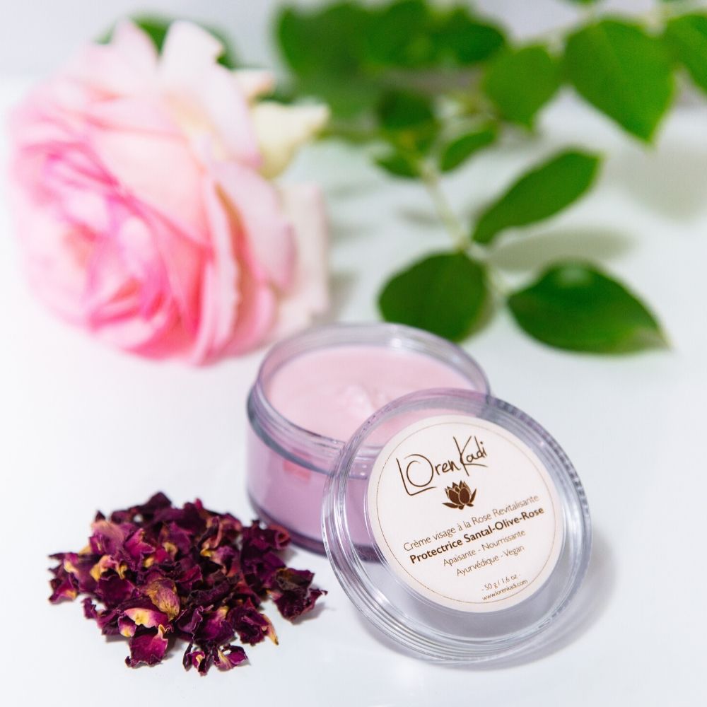 Crème ayurvédique "Santal-Olive-Rose" Protectrice - visage toute peau - 50 g - Vegan