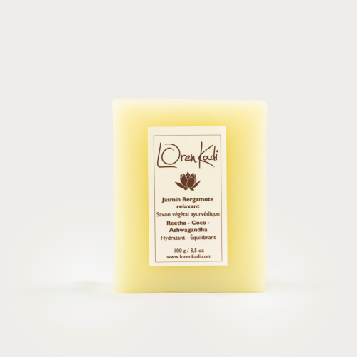 Savon végétal "Jasmin-Bergamote" Relaxant 100g - Ayurvédique