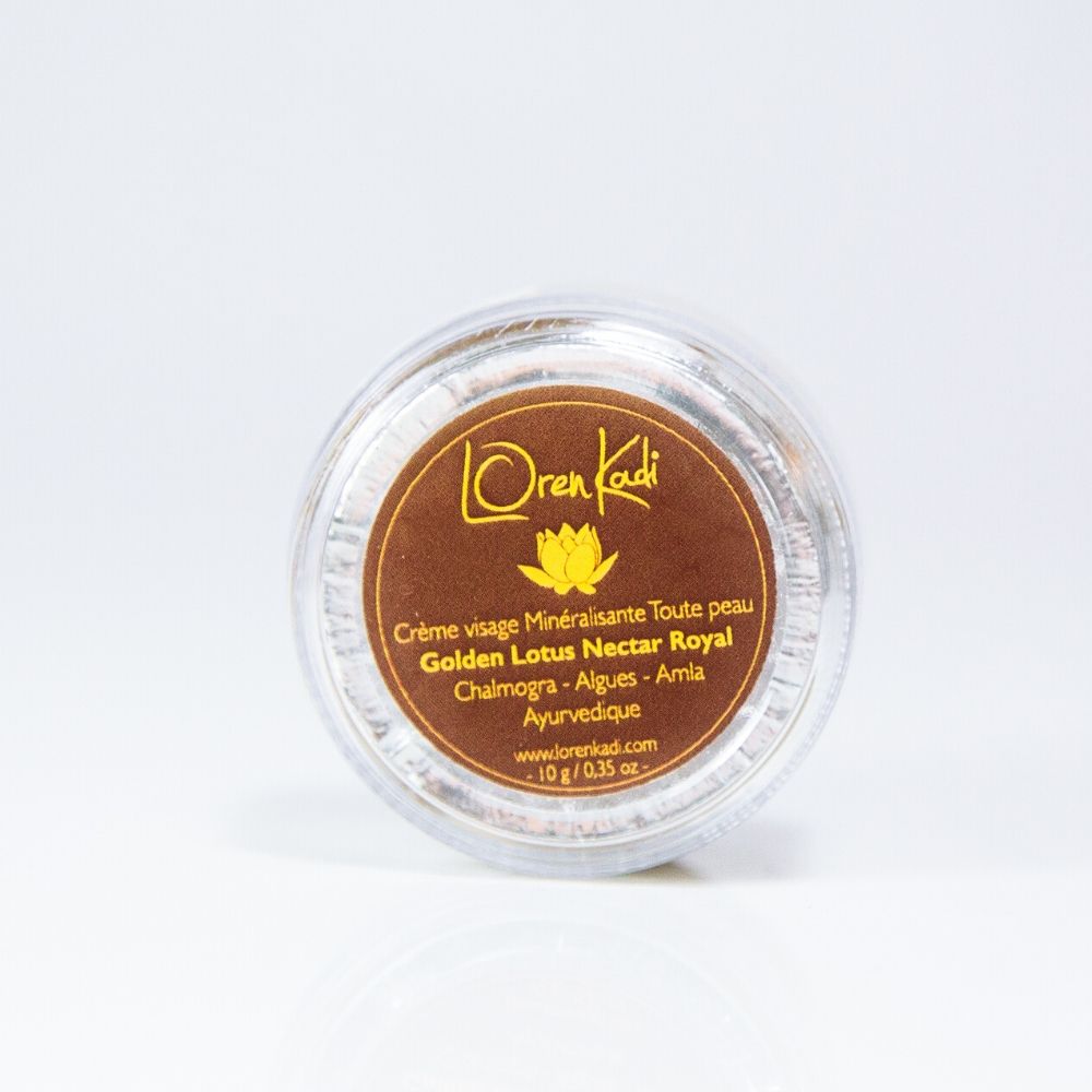Mini Crème ayurvédique "Golden Lotus Nectar Royal" - visage toute peau - 10 g