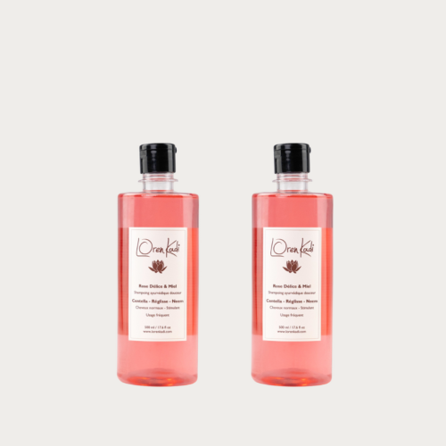 Shampoing "Rose Délice Miel" Cheveux Normaux - 2x500ml - Ayurvédique
