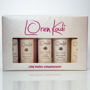 Coffret huiles de massage naturelles ayurvédiques 5x55 ml - Vegan