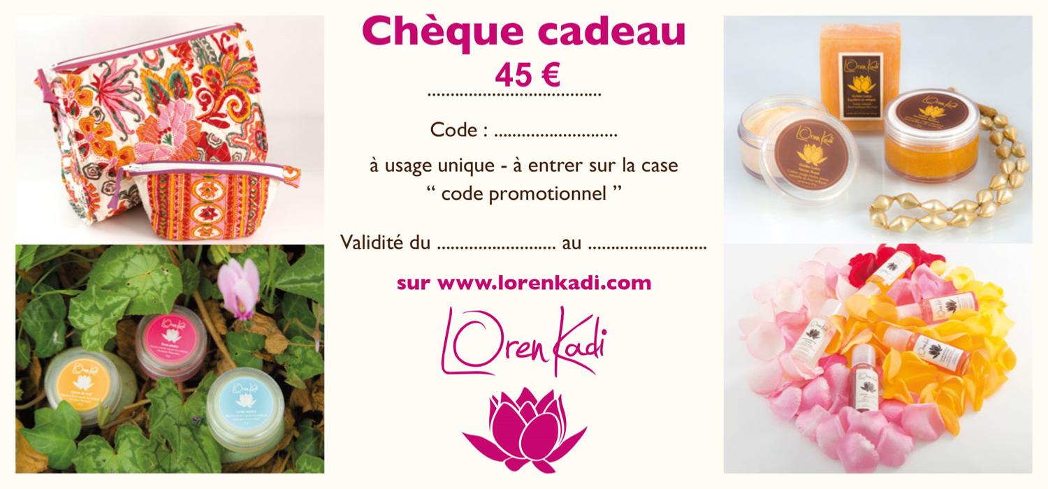 Carte cadeau de 45 €