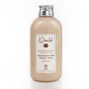 Après-shampoing ayurvedique naturel "Henné Aloevera Rose Nourrissant" cheveux normaux à secs - 210 ml