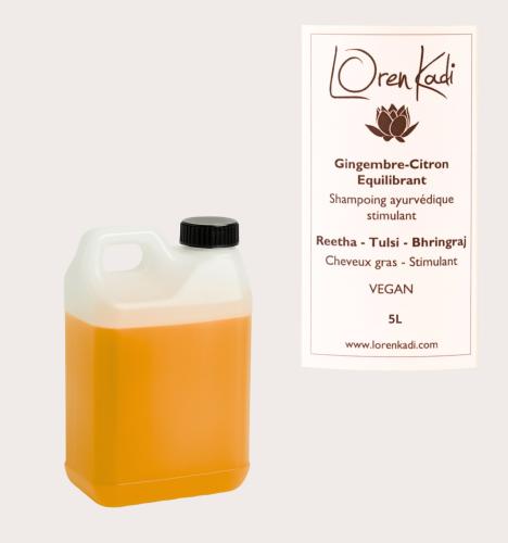 Shampoing "Gingembre-Citron" Cheveux gras - 5L - Ayurvédique & Vegan