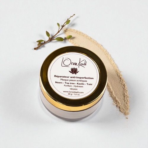 Masque "Réparateur-Purifiant" Visage peau acnéique 50g Ayurvédique & Vegan