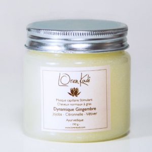 Masque ayurvédique naturel "Dynamique Gingembre" cheveux normaux à gras - 190 g