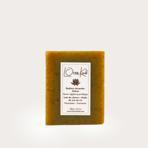 Savon naturel "Amande-Safran" Radieux & Gommant 100g Ayurvédique
