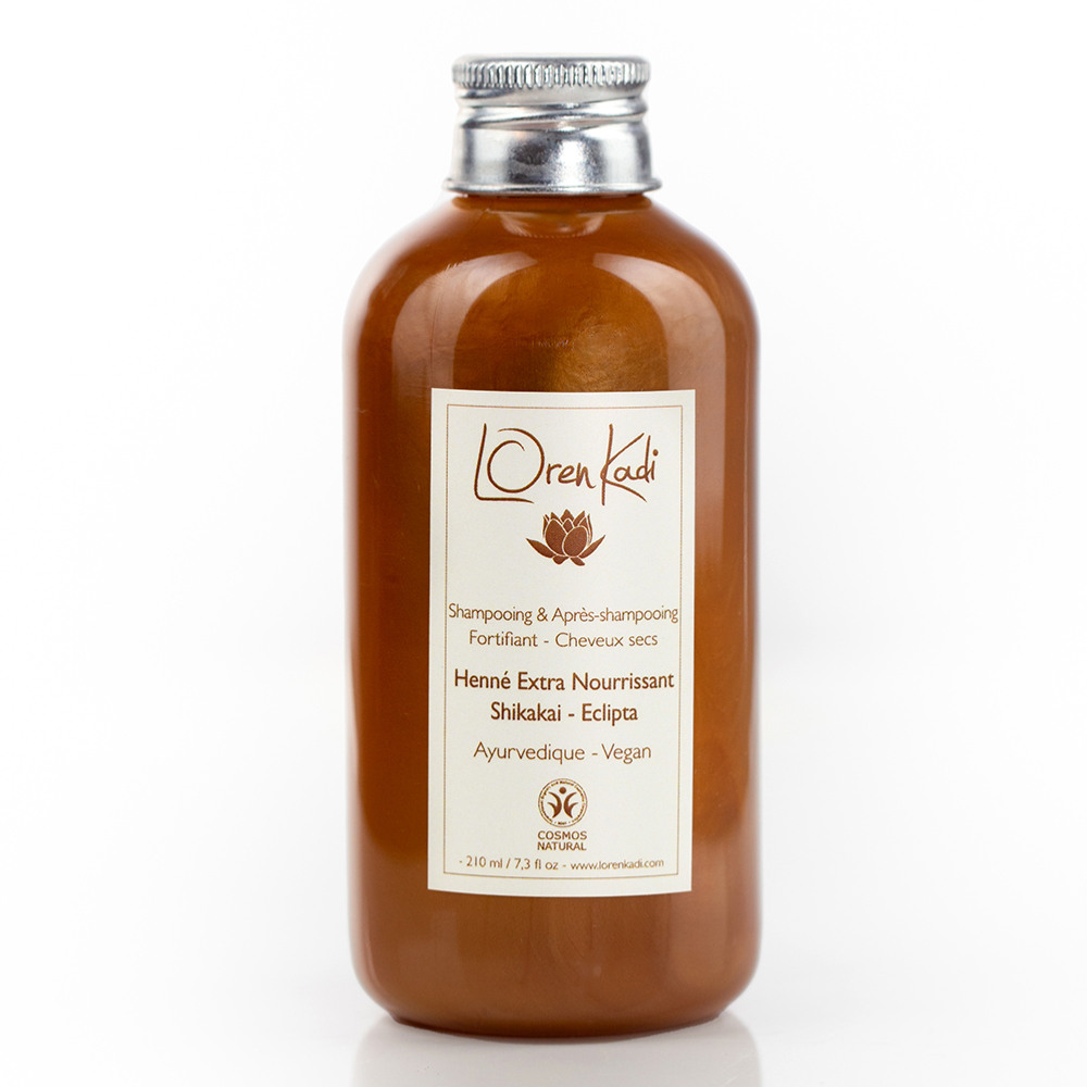 Natural ayurvedic shampoo "Henna Super nutritive" for normal to dry hair - Vegan - 210 ml/7.4 oz