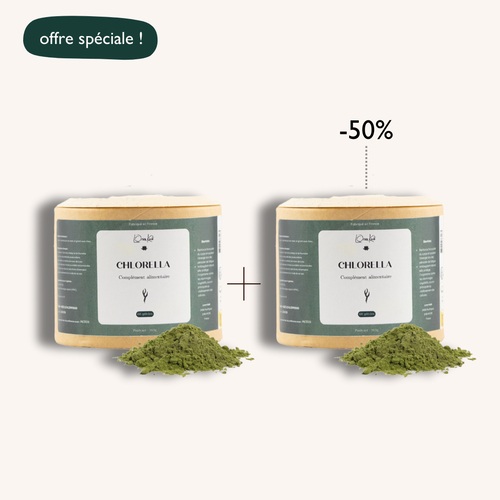 Chlorella Bio - 2 x 60 gélules - Pot kraft