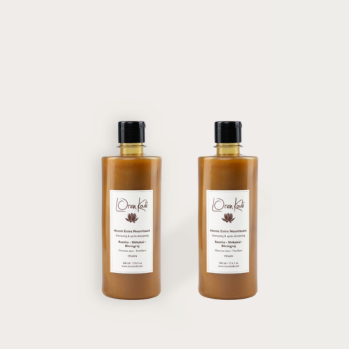 Shampoing "Henné" Cheveux Normaux Secs Colorés Abimés - 2x500ml - Ayurvédique et Vegan