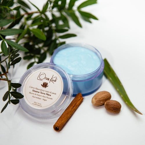 Crème "Sésame Terre Mère" Réparatrice Mains & Pieds 50g Ayurvédique & Vegan