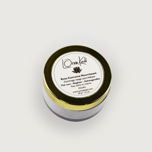 Gommage "Rose Curcuma" Visage Peau Sèche - 50g - Ayurvédique et Vegan