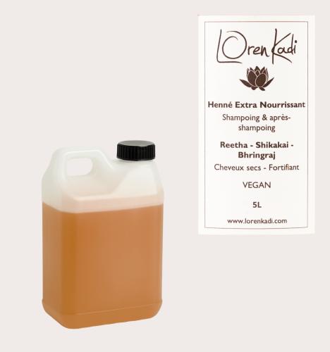 Shampoing "Henné Extra" Cheveux normaux à secs 5L - Ayurvédique et Vegan