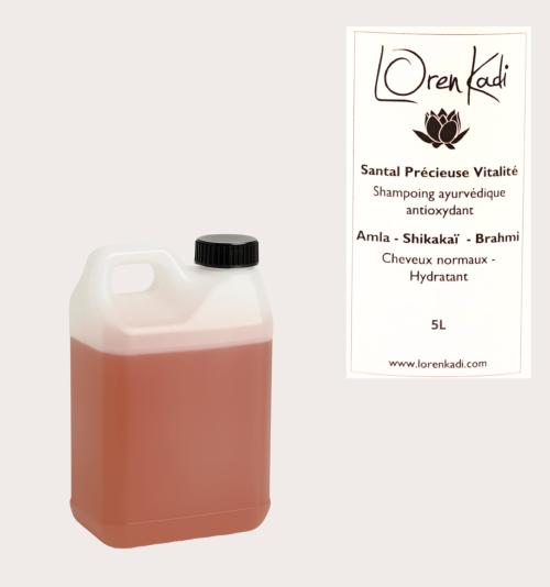 Shampoing "Santal Vitalité" Cheveux normaux 5L Ayurvédique